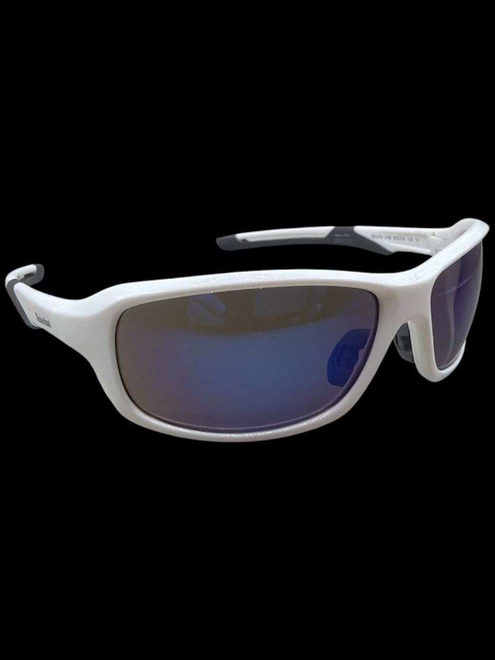 Timberland Men's White Framed with Smoke Gradient Lens, Wrap Sunglasses (NEW)